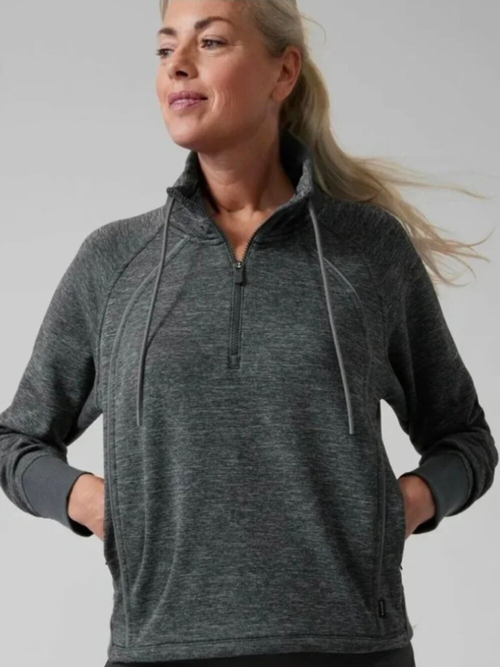 Athleta Altitude Pullover Polartec Sweatshirt size xs